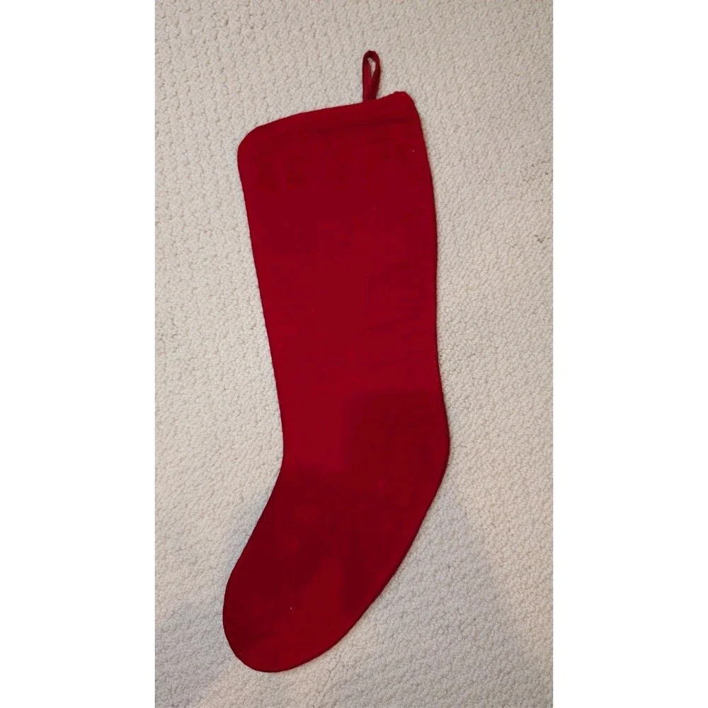Needlepoint Christmas Stocking Santa Vintage Winter.